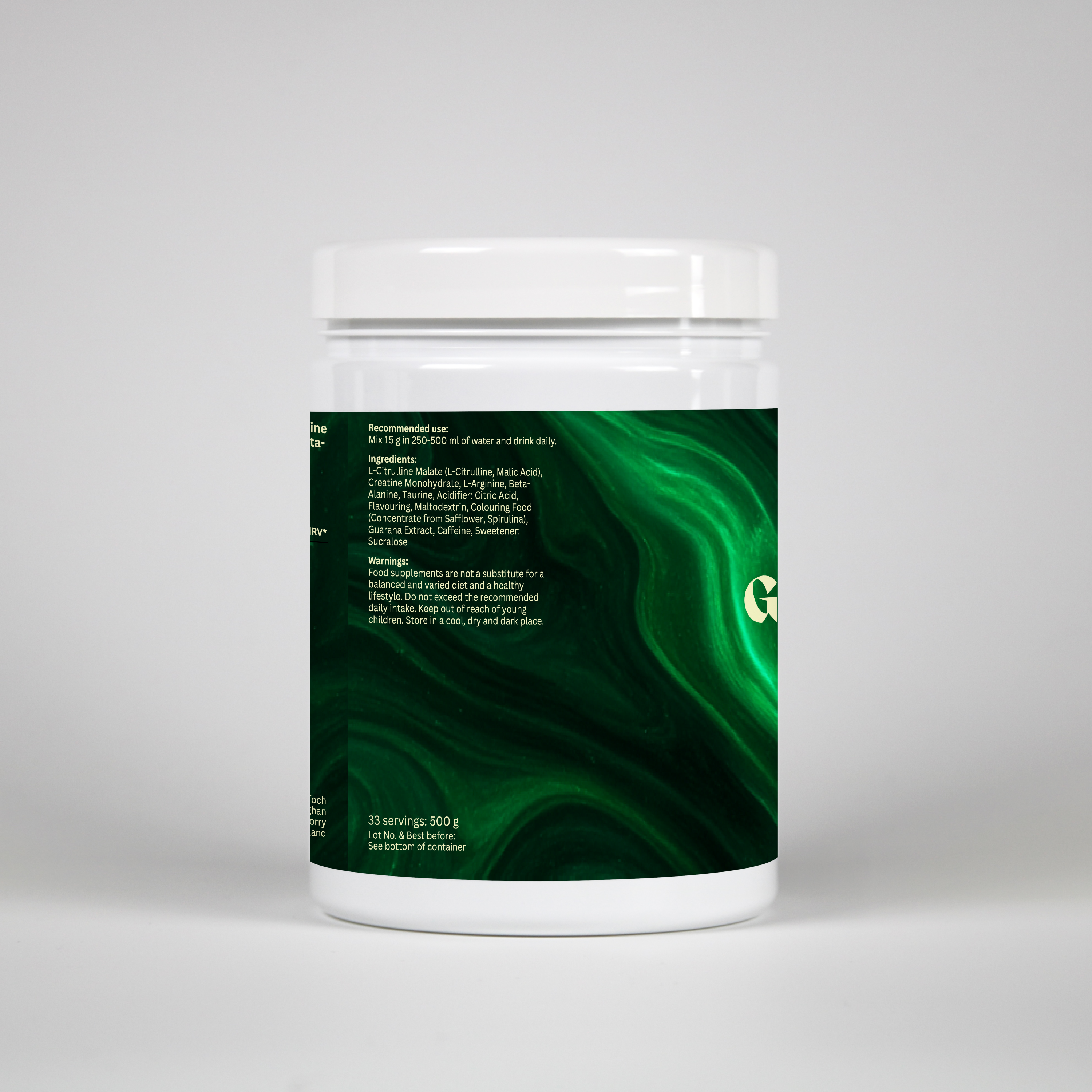 Pre-Workout Booster Green Apple - 500g