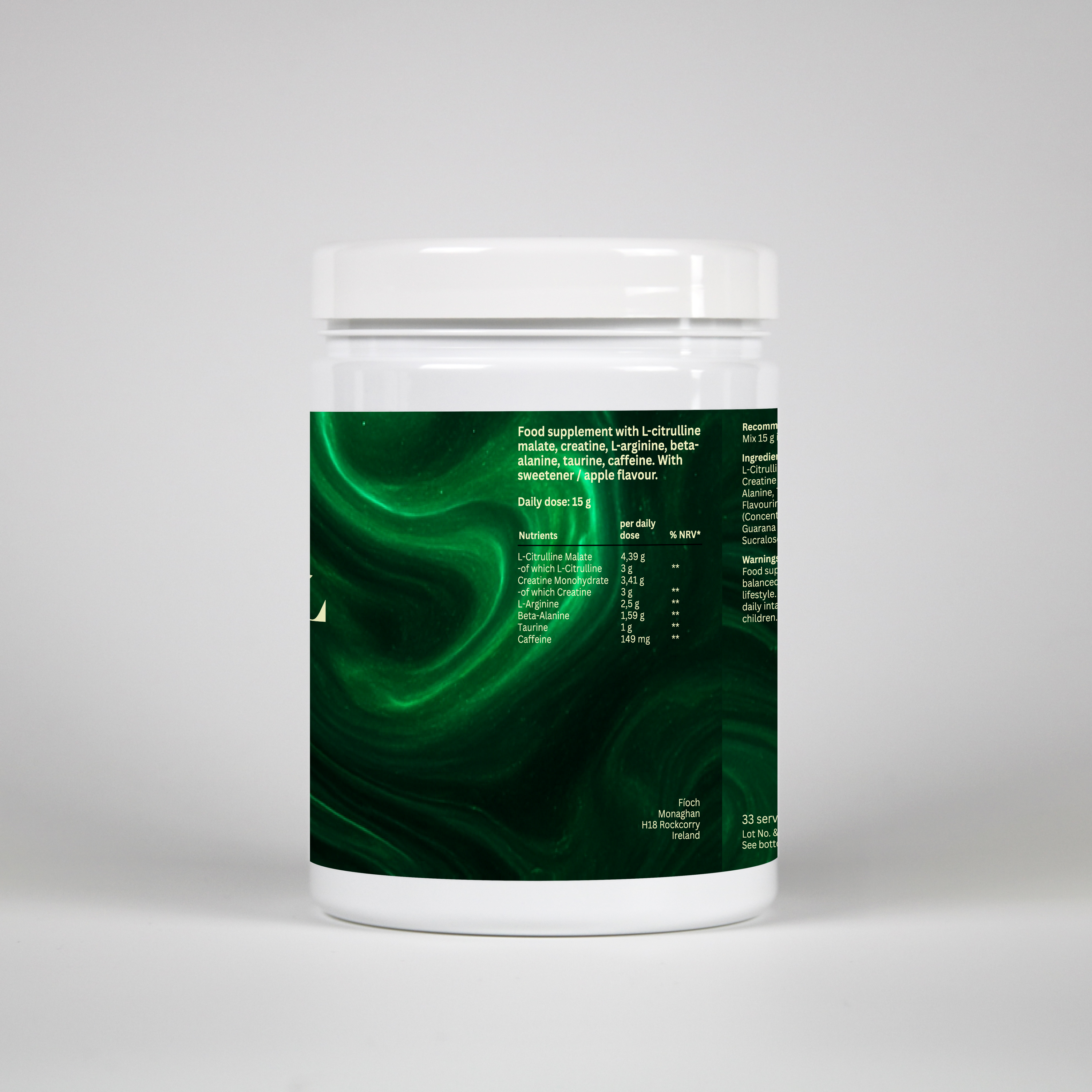 Pre-Workout Booster Green Apple - 500g