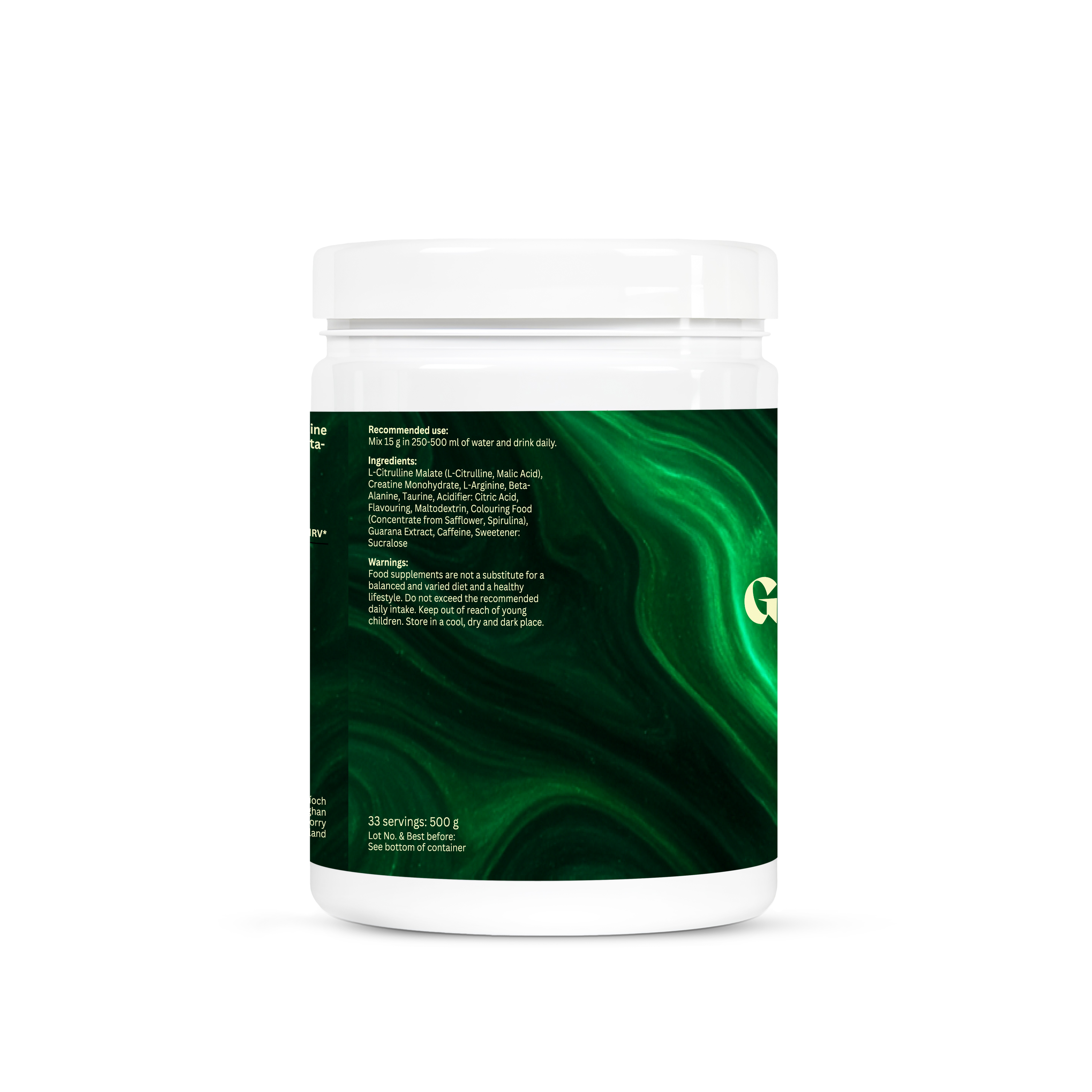 Pre-Workout Booster Green Apple - 500g