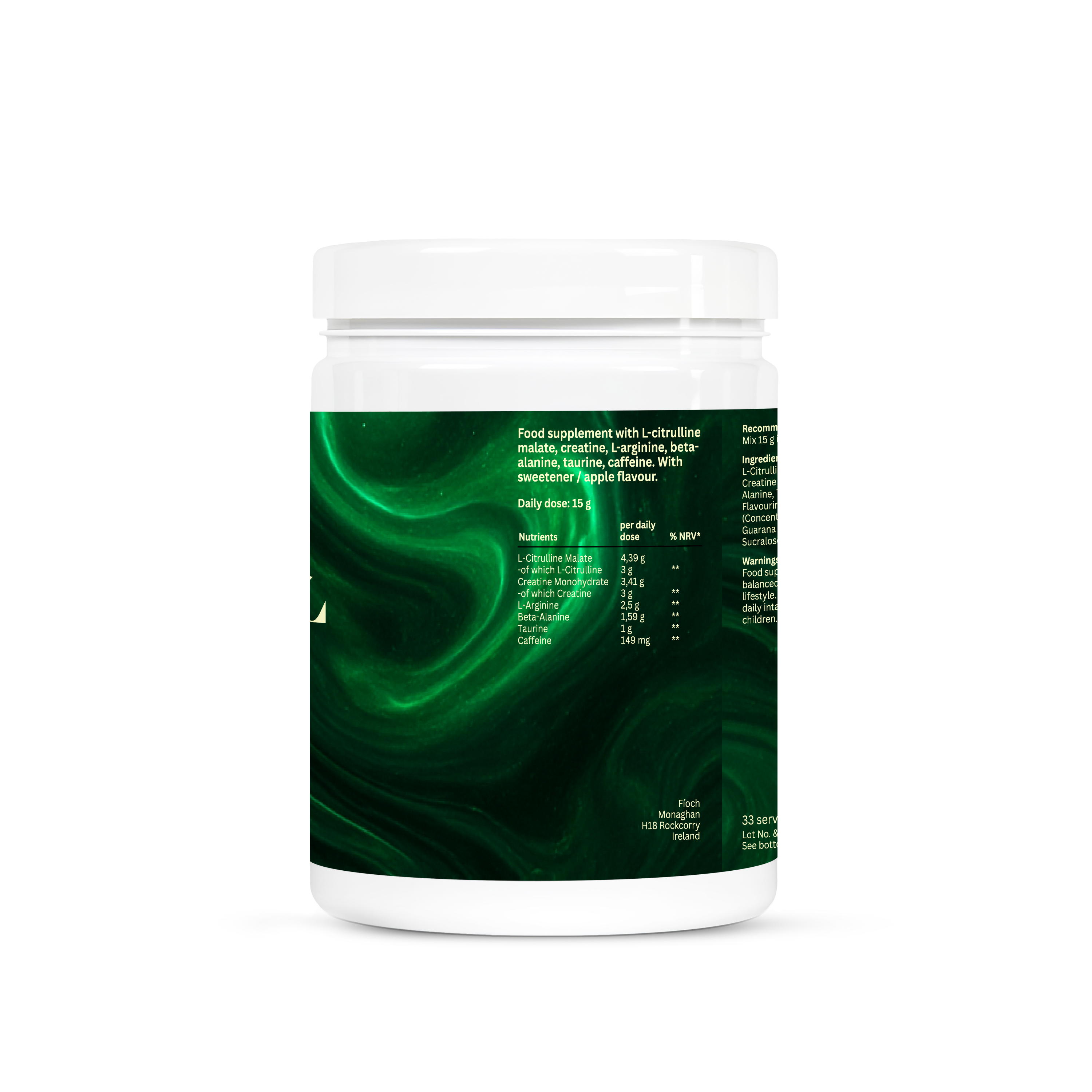 Pre-Workout Booster Green Apple - 500g